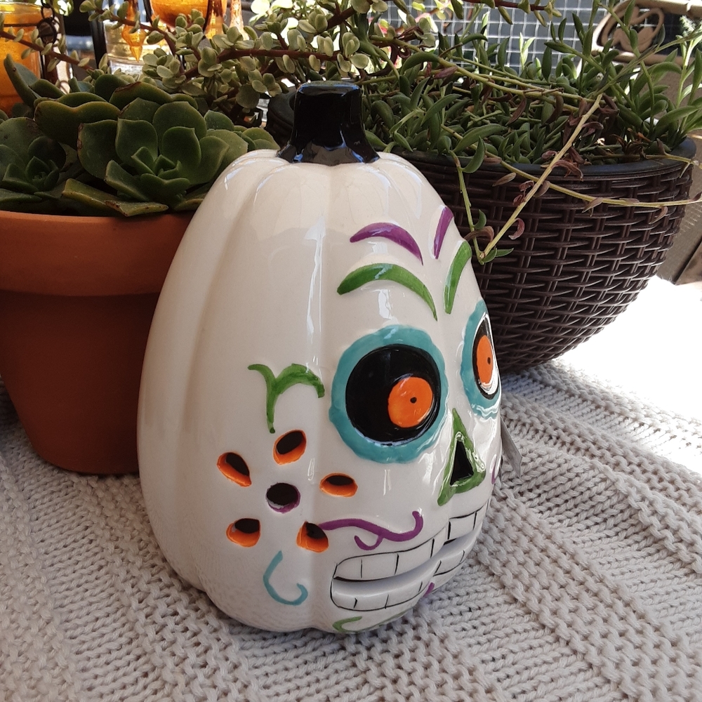 Ceramic pumkin with lead light. - Picture 6 of 6